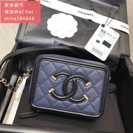 chanel box盒子包 链条相机 蓝色