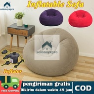 Beanbag Oval Bean Bag Kursi Santai Kursi Sofa Tiup Malas Kursi Kursi Panjang PVC Menebal Tatami Bean