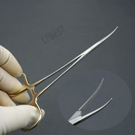 Cosmetic Plastic Pouch Fine Hemostatic Forceps Microvascular Forceps Elbow Double Eyelid 12.5cm Stai