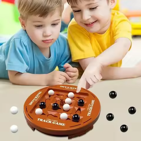 Marble Strategy Board Game - 2 Player Orbit Logic Track with 22.6X22.6cm Board, Fast-Paced Family Fu