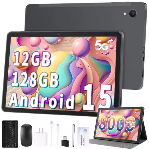 Android 15 Tablet,10.95 inch Tablets, Octa Core Processor, 12GB+128GB+512GB Expansion, 1280x800 HD I