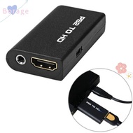 BORRAONE Converter, 480i/480p/576i PS2 to HDMI Adapter, Portable Game to HDMI HD Cable 3.5mm Audio O