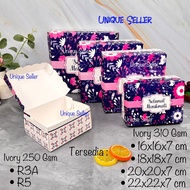 UNGU [Isi10] Rice Cake Box R3A R5 16x16x7 18x18x7 20x20x7 22x22x7 cm R6 R8 R10 R10k R10b Ivory Purpl