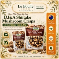 DJ&A Shiitake Mushroom Crisps Australian Shiitake Mushroom Crisps (65g Pack / 300g Bag) - Nutritiona