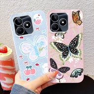 YBD Phone Case For OPPO A5i A3X 5G 4G A18 A38 4G A3 A20 Color Blocking Butterfly Glitter Powder Hard