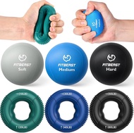 FitBeast Grip Strength Trainer Finger Exerciser Stress Balls for Adults 6-Piece Set Hand Therapy for