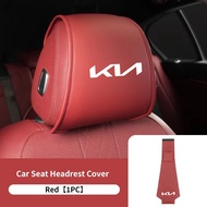 1/2pcs New KIA KN Leather Car Seat Headrest Protective Cover Interior Accessories For KIA Seltos Son