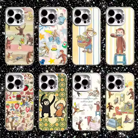 Curious G-George Monkey Phone Case For iPhone 17 16e 16 15 14 13 12 11 mini Pro Max X XR XSMAX 8 7 A