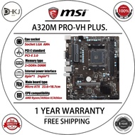 Uesd MSI A320M PRO-VH PLUS, Supports AMD AM4 Socket Ryzen CPUs, A320 Chipset, Micro ATX, DDR4 3200+(