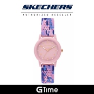 [Authorized Dealer] Skechers SR6310 Woman's Toluca Analog Quartz 34 MM Fashion Pink Strap Watch Jam 