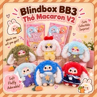 BLINDBOX - Genuine BABY THREE Rabbit Macaron V2 Blind box teddy bear toy Baby Ba BB3 Baby Three Rabb