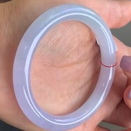 冰種 天然翡翠 緬甸 A玉 玉鐲 • 冰種紫藍翡翠圓鐲