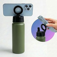 Magnetic Stainless Steel Water Bottle 500ml 6 Colours Available with Built-in Smartphone Holder and 