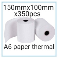 A6 thermal paper Label Roll Sticker 150mmx100mmx350pcs