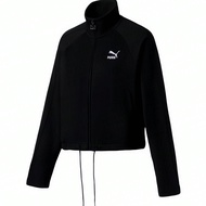 เสื้อแจ็คเก็ตคอตั้งแบบลำลองถักนิตติ้งสำหรับผู้หญิง T7 Sportswear