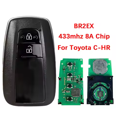 CN007124 Aftermarket 2 Buttons Smart Key Fob 8A Chip 433Mhz BR2EX 61E206-0010 For Toyota C-HR 2018