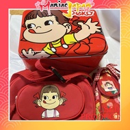 [ Direct from Japan ] [ Retro toys ] [ Used Product ] PEKO Fujiya Peko-chan Tin Can Bag Other Not For Sale Point Set