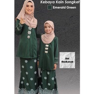 KEBAYA KOSONG KAIN SONGKET PRINTED IBU DAN ANAK V.1