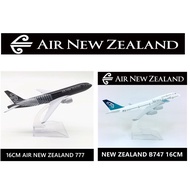 16cm New Zealand Airlines Boeing B747 & B777 Miniatur Resin Penumpang Kargo Pesawat Kapal Terbang Mo