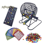 Deluxe Bingo Game Set with 6 Inch Bingo Cage, Bingo Master Board,75 Colored Balls , 50 Bingo Cards, 