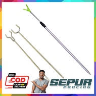 JAGRAK Pancing Aluminium Single - Besi Double / Dudukan Joran / Cagak Joran Pancing / Jagrak / Congk