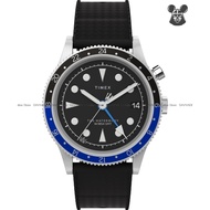TIMEX TW2W22600 Men's Analog Watch Waterbury Traditional GMT Date Quartz 39mm Synthetic Rubber Strap