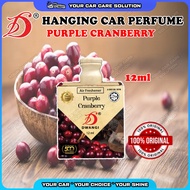 🌸 DWANGI Fresheners Purple Cranberry Car Home Perfume Hanging Packaging Kotak Pewangi Kereta 12ml Or