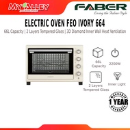 Faber FEO Ivory Series Electric Oven (35L/45L/66L) โ 3D Heat Ventilation Double Glass Rotisserie | 1