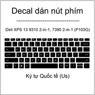 Key button sticker set for Dell XPS 13 9310 2-in-1, 7390 2-in-1 (P103G)