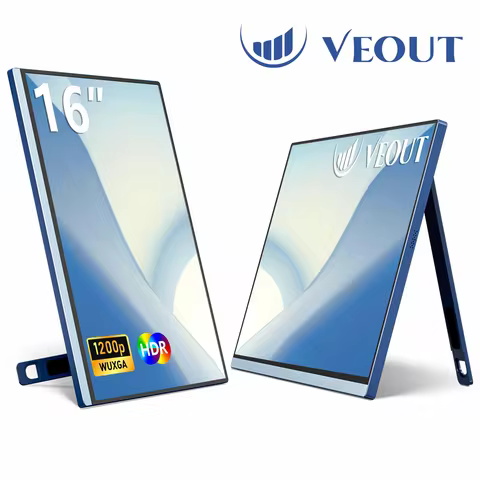 Hot-sale VEOUT 16 60HZ inch Gaming Portable Monitor for Laptop, 1200P Display LCD FHD External Secon