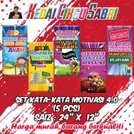 SET BANNER KATA-KATA MOTIVASI 4.0 (5 PCS/SET)