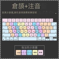 (Macbook鍵盤膜 純注音 純倉頡 盲打指法5色)繁體 矽膠保護膜 Apple蘋果 MacBook 14吋13吋