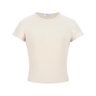 MOSSES QUEEN American Tight Round Neck Short-sleeved T-shirt for Women in Summer Hot Girl Slim and V