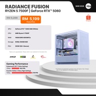 IDEALTECH RADIANCE FUSION AMD GAMING PC ( AMD RYZEN 5 / NVIDIA RTX5060 8GB / 16GB RAM / 500GB SSD )