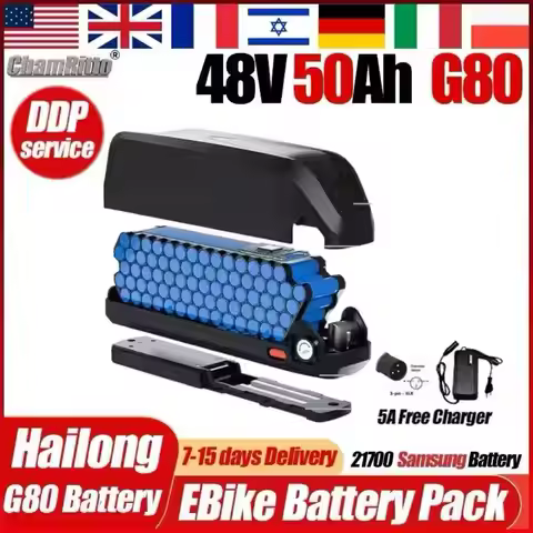 Hailong 48v Ebike Batterij 20 25ah 40ah 50 45ah Batterie Velo Electrique Ebike Bateria 30ah Cham rid