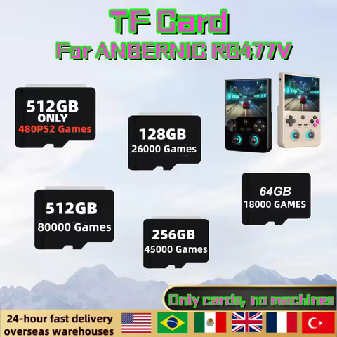 FOR ANBERNIC RG 477V Handheld Retro Game Console PS2 PSP PS1 Portable Handheld Gaming Memory Card Ga