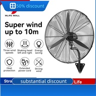 【2 Year Warranty】FOOKSUNG Industrial Wall Fan kipas dinding murah 3 Speed 280W 45dB high-power large