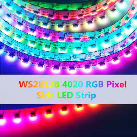 Narrow PCB WS2812B Side Glow Pixel LED Strip 4020 SMD RGB 60 72 120 Leds/m 5mm 8mm Width SK6812 Drea