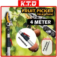 FRUIT PICKER PRUNER CUTTER SHEAR POLE EXTENDED TELESCOPIC HIGH BRANCH SHEAR TRIMMER SCISSORS PRUNING