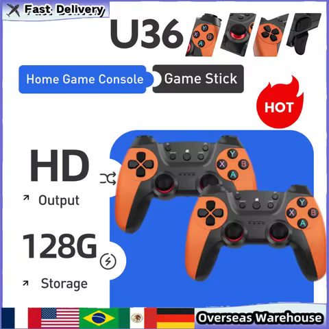 U36 New Home Game Console HD 4K Game Controller 2.4G Wireless Retro Game Stick PSP TV Game Player Im
