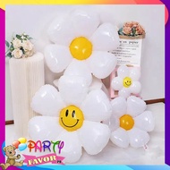 Daisy smile Flower Balloons White , Macaroon Medium 59x68cm/Partyfavorph