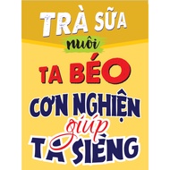 Canvas Prints for Decorating Milk Tea Shops, Lemon Tea Shops, Snack Shops - Cute Design - Durable