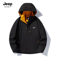 JEEP Spirit】เสื้อแจ็คเก็ตเดินป่าเสื้อแจ็คเก็ตกันลมกันน้ำไต่เขาเดินป่าเสื้อแจ็คเก็ตสำหรับกิจกรรมกลางแ