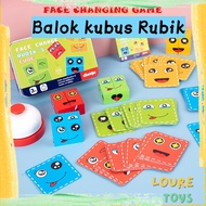 New Face Changing Puzzle Cube Toy Facial Expression Changing Block Facial Expression Dexterity Puzzl