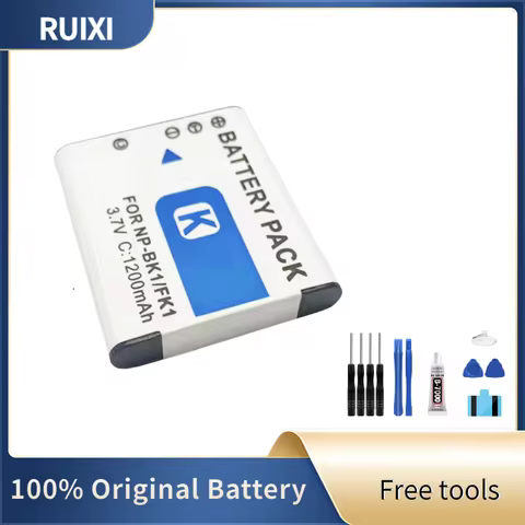 RUXI NP-BK1/FK1 3.7V 1200mAh Battery For Sony S750 S780 S950 S980 W190 W370 W180 DSC-S950 NPBK1 NP B