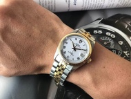 1995'S ROLEX TUDOR 白瓷漆面 羅馬字 金銀潤 K金圈 74033 CAL.2824 自動上鏈 男裝手錶 34MM