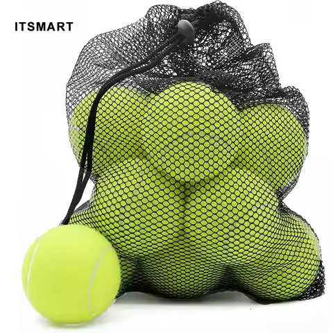 6/12 Pack Tennis Balls for Beginner High Elasticity Practice Tennis Balls with Mesh Bag for Pet Dog 