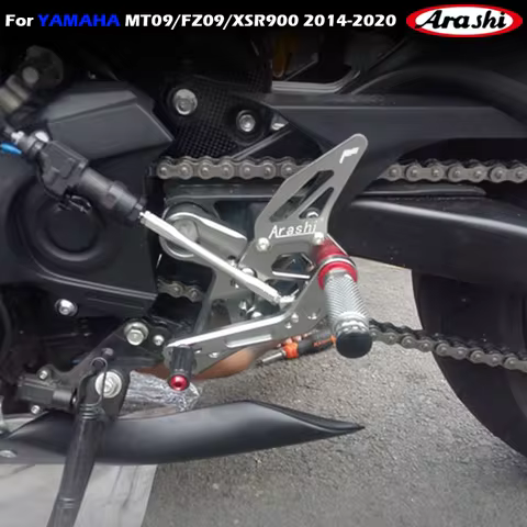 Arashi Motorcycle accessories footrest pedal foot peg Rearset Rear Set foot rest For YAMAHA MT09 FZ0