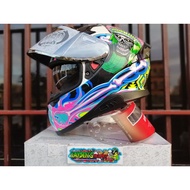 SPYDER RECON 2  NEO SERIES  DUAL VISOR HELMET FREE spoiler&xtra lens and tubemask