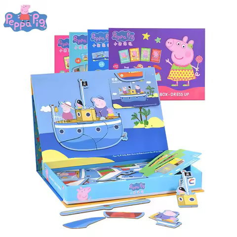 Peppa Pig Magnetic Puzzle Children's Puzzle Boys and Girls' Toys Multi functional Magnetic Stick Col